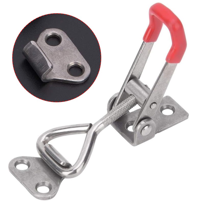 2Pcs Adjustable Toggle Clamp 304 Stainless Steel Toggle Catch Latch