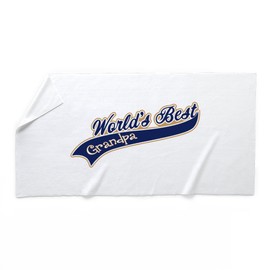 CafePress Worlds Best Grandpa Large Beach Towel, Soft Towel with Unique Design