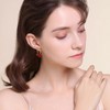 MESOVOR 3 Pairs Gold Crystal Earrings for Women, 18K Gold