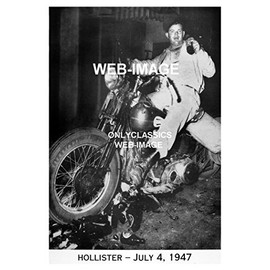 Schneider Electric 1947 Hollister California Mayhem Drunk-Disorderly Motorcycle Rider 8.5X11 Poster