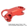 Bike Stem Red Aluminum Alloy Mountain Bike Handlebars Negative 17