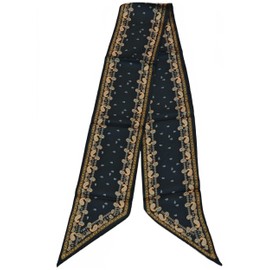 GIMIRO Satin Silk Scarf 148 x 13.5 cm, Tie, Double Layer Band for Blazer, Coat, Dress