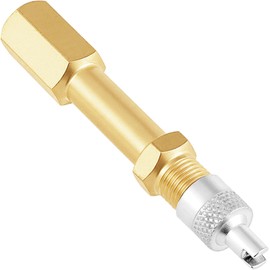 HINZIC Brass Tire Valve Extension Adaptor, 50mm/1.97" Heavy-Duty Valve Stem Extension, Wheel Tire Cap Extender Wheel Repair Tools for Car Truck Motorcycle Bike