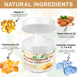 Frankincense Balm for Anti-Aging, Muscle Massage – Deep Moisturizing Cream for Dry Cracked Skin – Face Body Skincare for Men and Women – 2oz Natural Balm