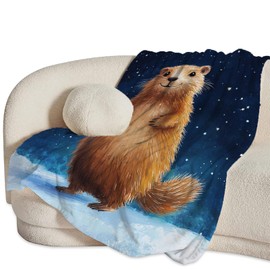 Golakra Groundhog Throw Blanket Cozy Plush Groundhog Gifts Blankets Flannel Fleece Lightweight Fuzzy Animal Blanket for Girls Women 50"X40"