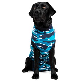 Suitical Recovery Suit Dog, Large, Blue Camouflage