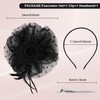 loacuony Fascinator Women's Feathers for Hats and Fascinators, black, Unit
