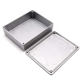 BE-TOOL Aluminium Electronics Project Box, IP54, Silver, 1 x Aluminium Box, 112 (L) x 60 (W) x 31 (H) mm, Weatherproof, Screw-In