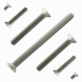 M4 x 10 mm (30 pieces) Countersunk Screws with Hexalobular Hexalobular TX Stainless Steel VA A2 V2A Countersunk Screw Full Thread Rustproof DIN 965 ISO 14581 AGBERG