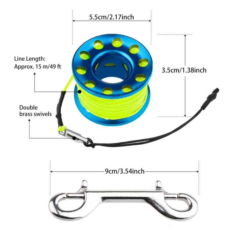 4ft Yellow Scuba Diving Open Bottom Surface Marker Buoy (SMB)