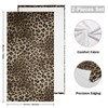 COVASA Brown Leopard Hand Towels for Bathroom,2 Pack Black Cheetah