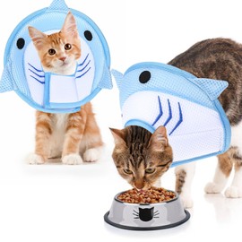 YBEATY Cat Cone Collar Cute Cat Recovery Collar Breathable Adjustable Soft Lightweight Pet Neck Cone to Stop Licking Scratching After Surgery for Pets Dogs Kittes