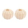 Baluue End Pieces for Lamps Rattan Lampshade Set of 2