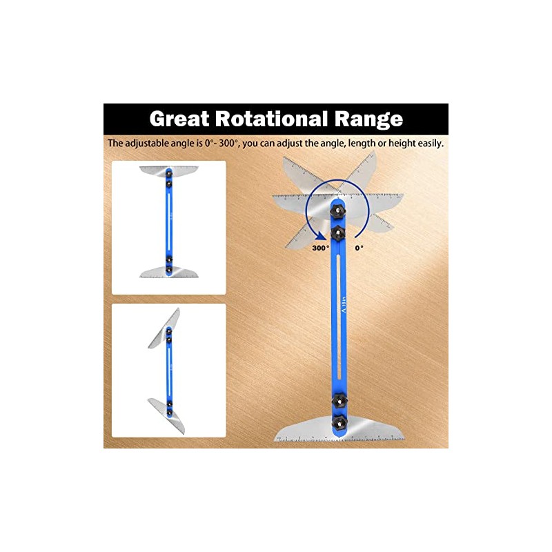 Stair Tread Template Tool, FEITON Stair Gauge Set Shelf Layout