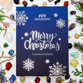 Hallingers Moonlight – Gemstones Advent Calendar, 12 Polished and 12 Natural Rough (Box) – Fill Advent Calendar Novelties & Advent Calendar | Congratulations Hanukkah Friendship Recovery