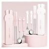 Cutlery, Chopsticks, Spoon, Fork, Storage Case, 3-Piece Set, Stainless Steel,