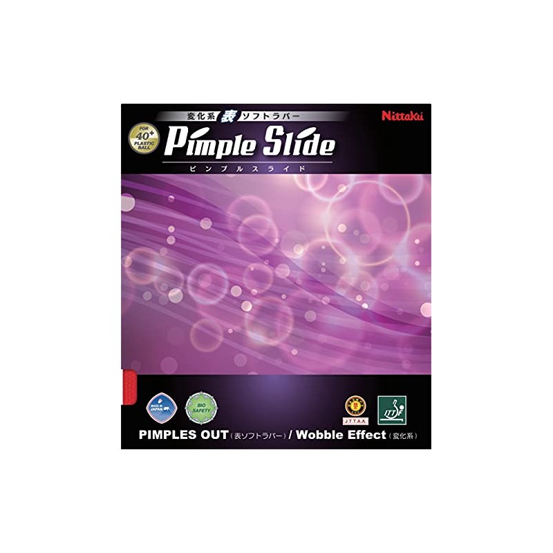 Nittaku NR-8568 Table Tennis Rubber, Pimple Slide, Soft Surface, Variable