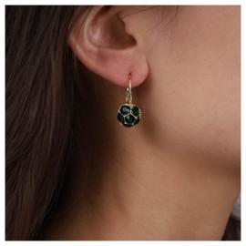 Yheakne Boho Ruby Ball Drop Earrings Round Ruby Earrings Dangle Vintage Ruby Crystal Earrings Red Crystal Hoop Earrings Jewellery for Women and Girls, Zinc, No Gemstone