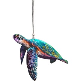 Sea Turtle Hanging Ornament for Car Rearview Mirror Decor Cute Turtle Automobile Interior Bag Keychain Accessory Gift Automotive Interior Mirrors Turtle Keychain Keychain Sea Turtle