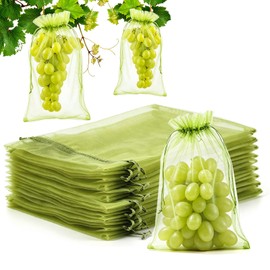 100Pcs Fruit Protection Bags 6''×9'' Fruit Bags for Fruit Trees Plant-Green