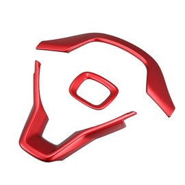 X AUTOHAUX 3pcs ABS Interior Steering Wheel Cover Trim for Honda Accord 2018-2021 Inner Decoration Auto Accessories Red