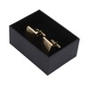 1 Pair French Cufflinks Double Layer Electroplating Polished Brass Gold