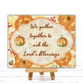 Sign Me Up By Diana We Gather Together Harvest Blessings Sign or Door Hanger