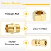QUARKZMAN Compression Fittings, 1/2 Inch Brass Compression Fitting Straight Connector