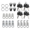 4 Pack Cam Locks with Keys, 1" Keyed Different Cam