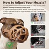 Mayerzon Dog Muzzle, Breathable Basket Muzzles for Small, Medium, Large