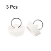 sourcing map Rubber Sink Plug, White Drain Stopper Fit 1-1/4"