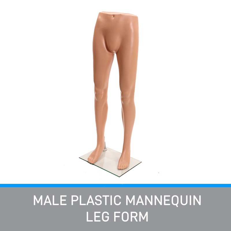 SSWBasics Male Plastic Mannequin Leg Form - Height 46" -