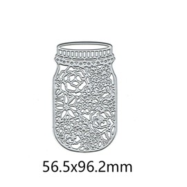 Rose Flower Jar Metal Die Cuts for Card Making,Lace Flower Leaf Bottle Card Cutting Dies Cut Stencils DIY Scrapbooking Decorative Embossing Paper Card Art Craft