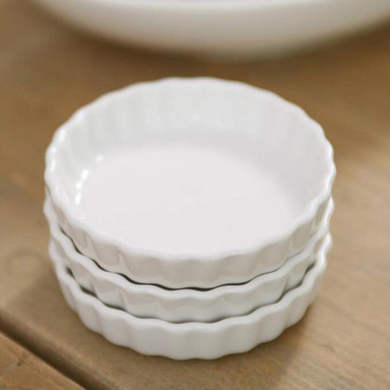 Foraineam Set of 8 Pieces Porcelain Shallow Ramekins, 5 Ounce