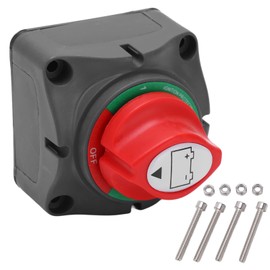 Vbestlife Interruptor de Batería, Interruptor de Batería de Alta Corriente 12‑48V Interruptor de Desconexión Principal de Batería Aislador para Yate Marino