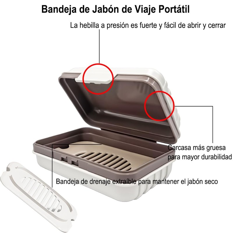 HAKUKU Jabón de Viaje, Bandeja de Jabón de Baño Portátil