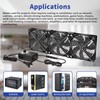 KEYFANCLUB 3X 120mm 12V Computer Fan with DC to AC
