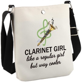 JTOUK Clarinet Player gift Clarinetist Gift Clarinet Girl Like A Regular Girl But Way Cooler Crossbody Bag for Clarinet Teacher (Clarinet Girl CB EU)