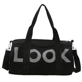 Small Gym Bag, Gym Bag, Small Holdall, Overnight Travel Weekend Holdall Bags Fitness Handbag for Swim Yoga Workout, Water Resistant Carry On Bag Sport Travel Training Journey (Black)