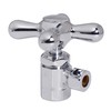 Westbrass Traditional Pedestal Lavatory Kit with Cross Handles, Polished Chrome,