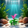 2Pcs Artificial Aquarium Plants,Flower Aquarium Decoration Artificial Aquatic Plant Waterweed
