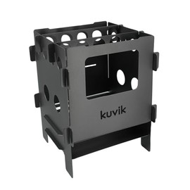 Kuvik Compact Titanium Wood Stove - Ultralight and Compact Stove for Backpacking, Camping, and Survival