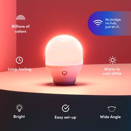 LIFX Color A19 800 lumens, Billions of Colors and Whites, Wi-Fi Smart LED Light Bulb, No bridge required, Works with Alexa, Hey Google, HomeKit and Siri.