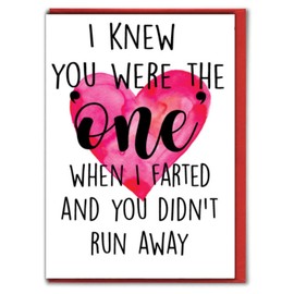 Funny Anniversary Card Valentines Love Husband Wife Partner - I Knew You were The one A31