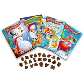 Assorted 2024 Santa Claus and Snowman Christmas Design Chocolate Advent Calendars, 1.76 Ounce, Pack of 4-24 Chocolate Days 'Til Christmas Advent Calendar