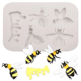 Bumble Bee Silicone Molds Bee Fondant Molds Honeycomb Chocolate Baking Molds Silicone for Baking Cupcake Cookie Soap Candy Dessert Decoration Resin Clay