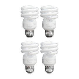Xtricity Compact Fluorescent Light Bulbs T2 Spiral, E26 Base, 23W (100W Equivalent), 2700k Soft White, 1600 Lumens, CFL, 120V - UL Listed, (4 Pack)