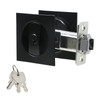 Nicerity Pocket Door Lock with Key,Square Pocket Door Hardware Flush