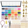 Glarks 6618Pcs Beads Bracelet Making Kit, 24 Colors Flat Round