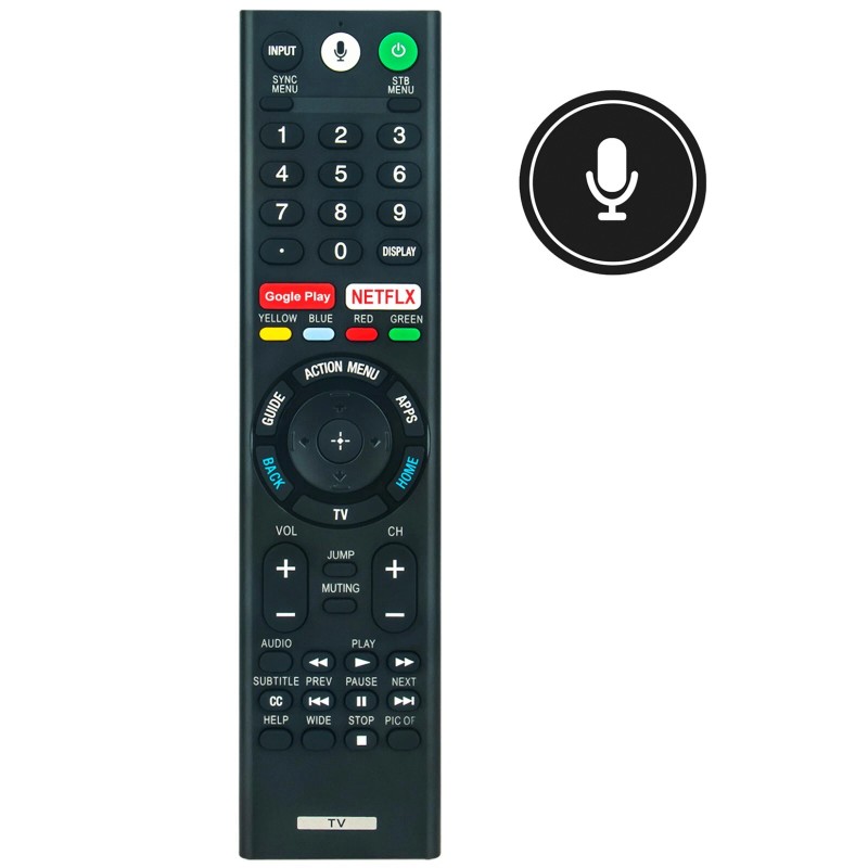 For Sony RMF-TX300U Voice Replace Remote for Sony TV XBR-49X800E